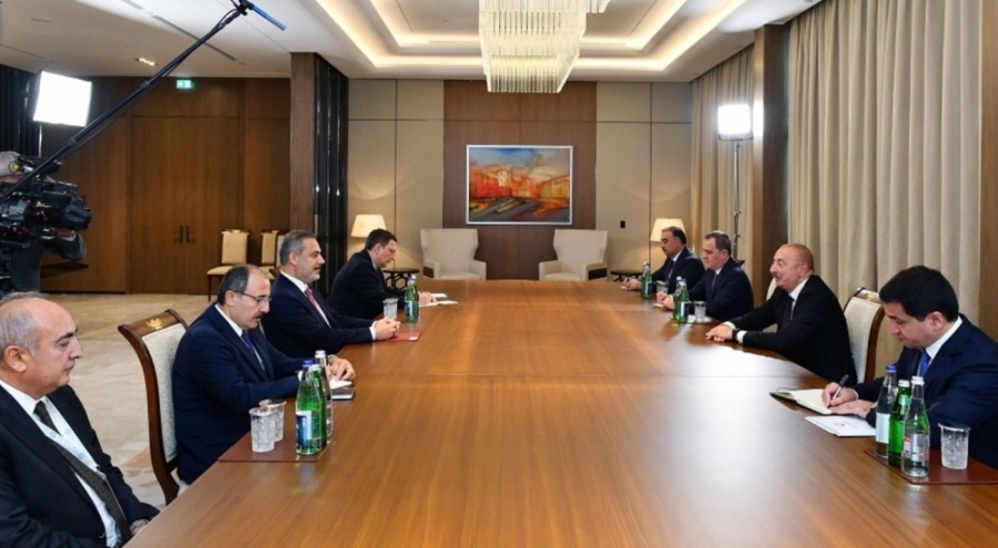 Azerbaycan Cumhurbaşkanı Aliyev, Dışişleri Bakanı Fidan'ı kabul etti