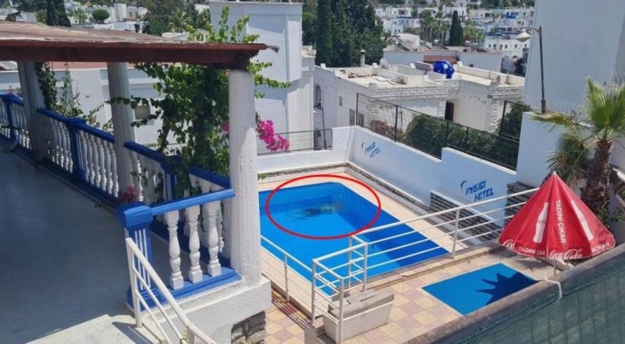 Ailesinin işlettiği otelin havuzunda cesedi bulundu