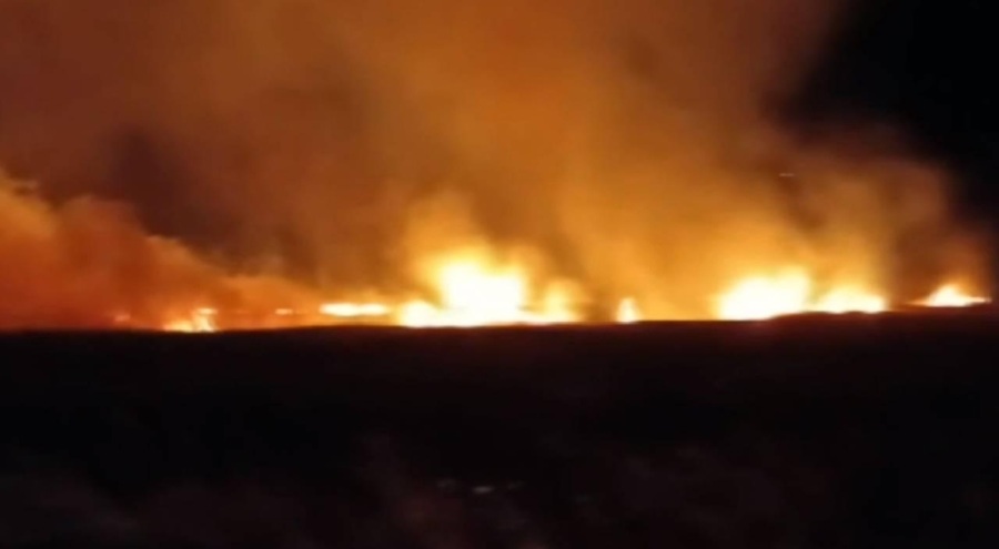 Gönen'de anız yangını