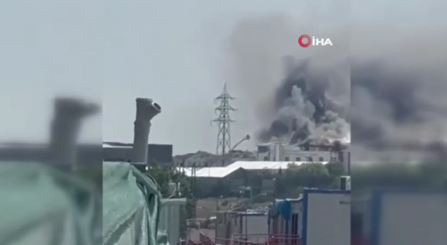 İstanbul'da fabrika alev alev yandı!