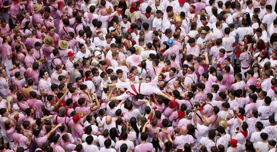 San Fermin Festivali'nde UEFA protestosu