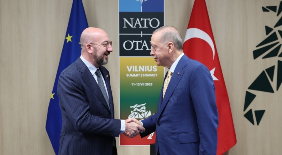 Cumhurbaşkanı Erdoğan, AB Konseyi Başkanı Michel ile bir araya geldi