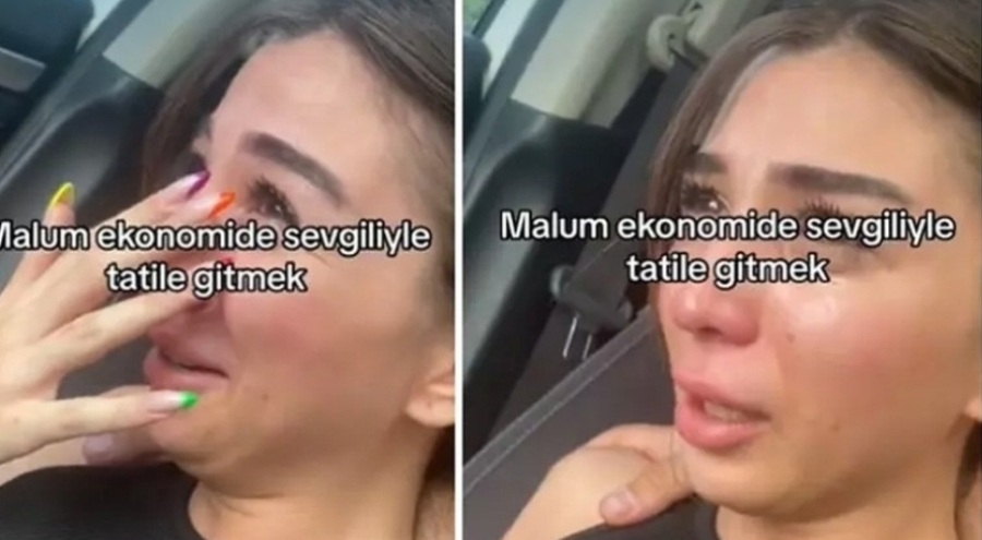 Sevgilisiyle tatile gidemeyen genç kız isyan etti