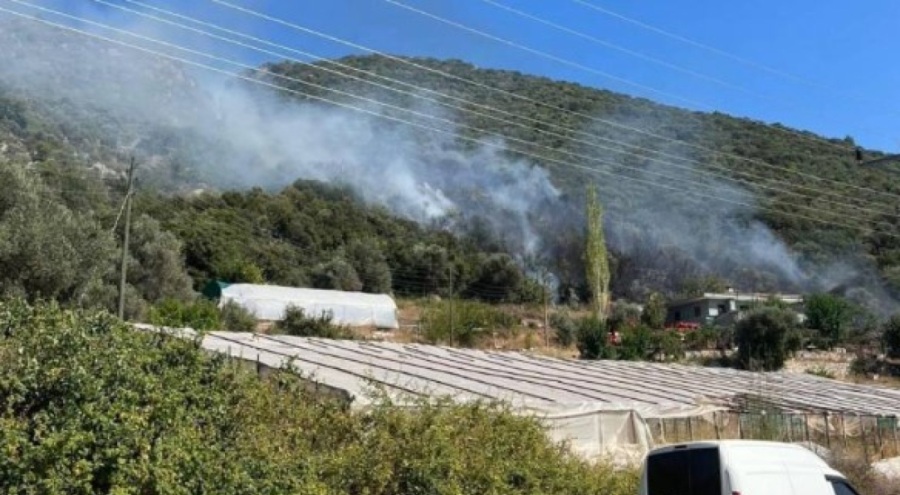 Kaş'ta üç hektarlık alan yandı
