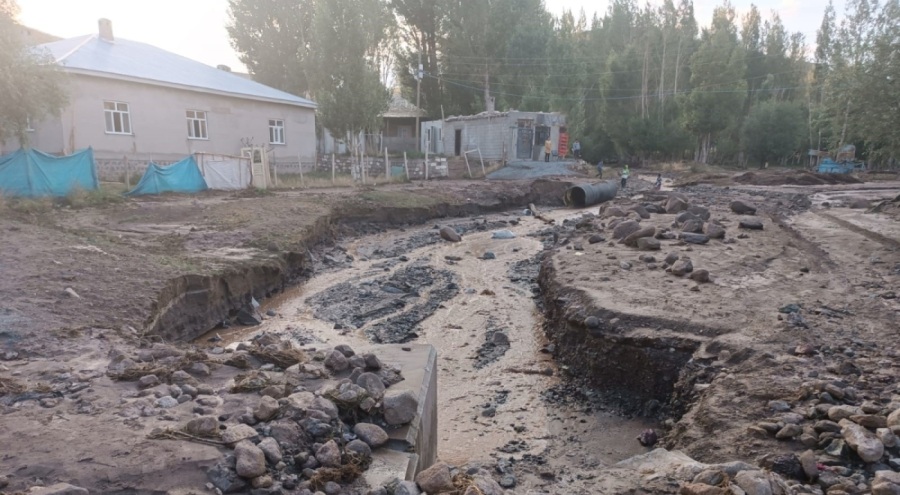 Van'da sağanak yağış tarım arazilerine zarar verdi