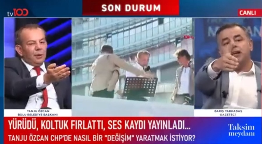 Tanju Özcan ile Barış Yarkadaş canlı yayında tartıştı