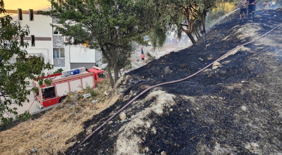 Kuşadası'nda korkutan yangın