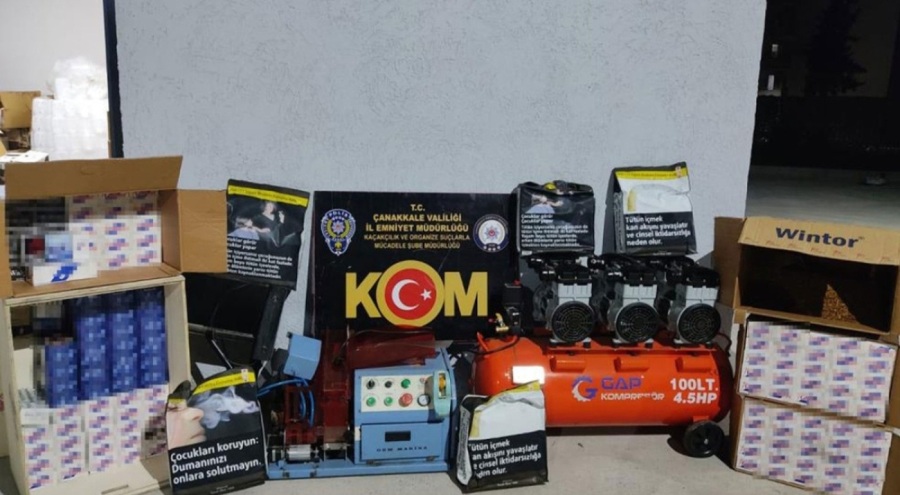 Çanakkale'de kaçakçılık operasyonu! Binlerce adet sigaraya el konuldu
