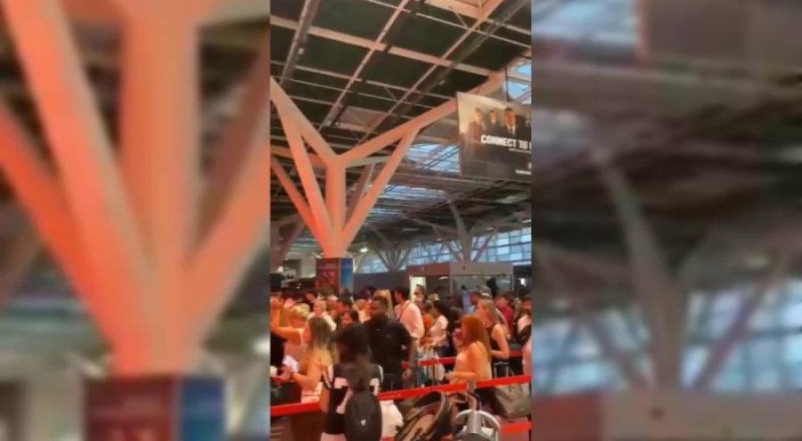 Erdoğan'ın açılışını yaptığı Ercan Havalimanı'nın yeni terminalinde elektronik sistemi çöktü