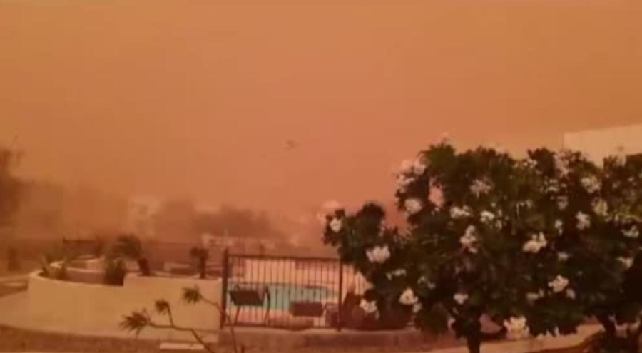 Meksika'da kum fırtınası