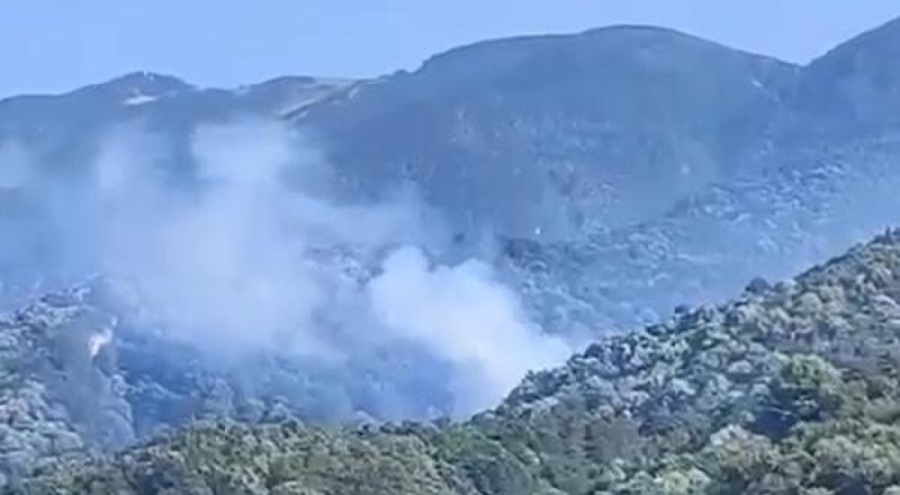 Bursa'da orman yangını, helikopterle müdahale ediliyor