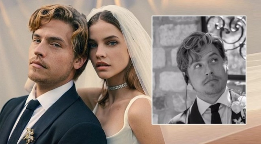 Dylan Sprouse'dan dikkat çeken hareket: Barbara Palvin ile evlenirken kulaklık taktı!