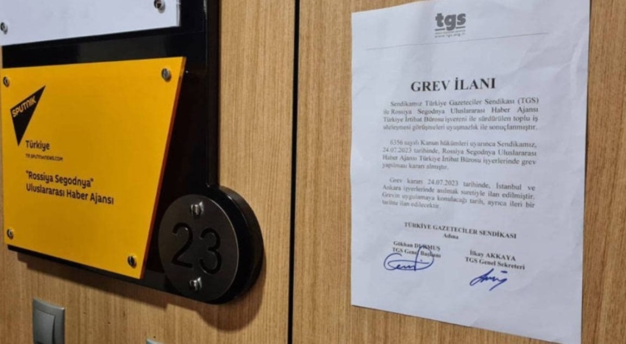 Türkiye Gazeteciler Sendikası, Sputnik'te grev kararını astı