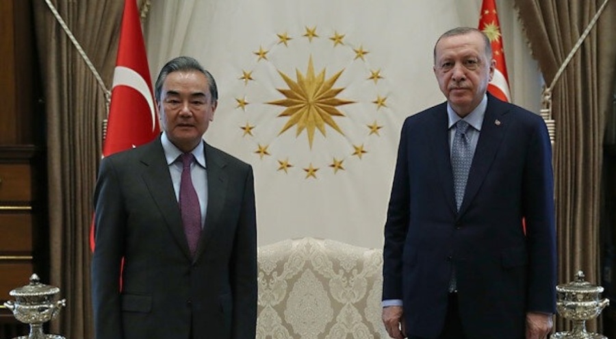 Cumhurbaşkanı Erdoğan Wang Yi'yi ağırladı