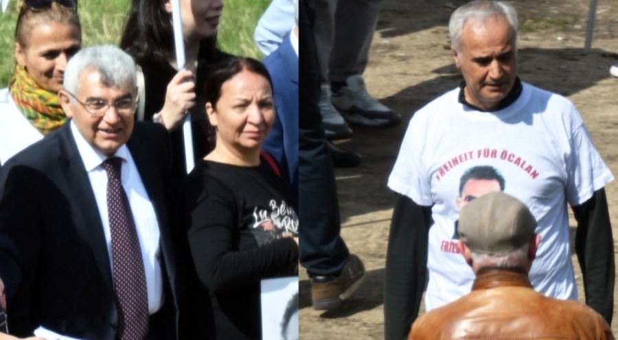 Terör örgütü elebaşları Brüksel'de düzenlenen gösteriye katıldı