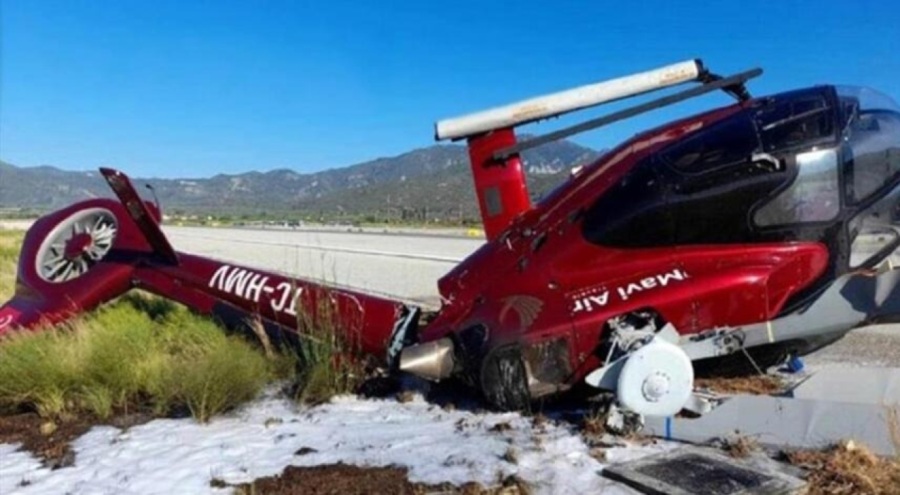 Yunanistan'da helikopter düştü! Türk şirketine ait çıktı