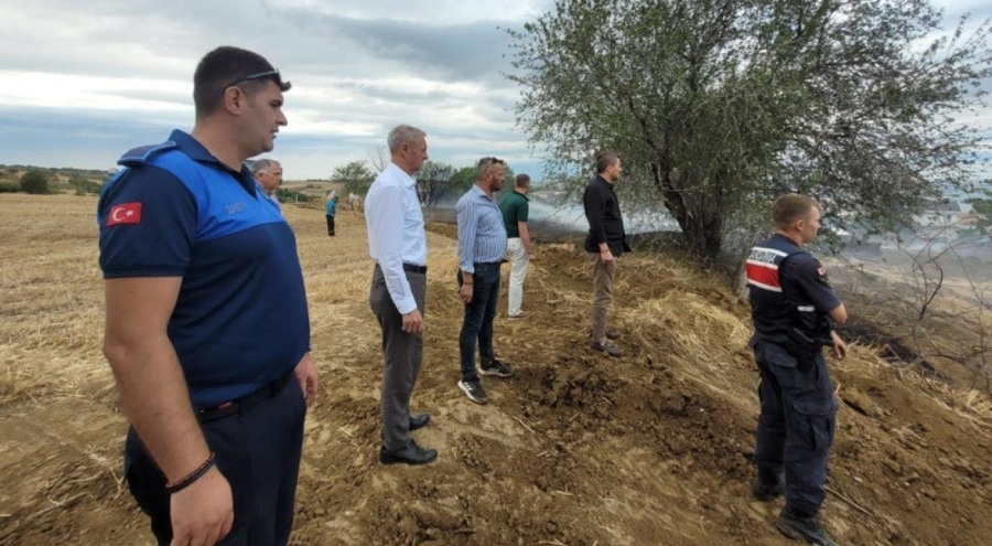 Tekirdağ'da anız yangını söndürüldü