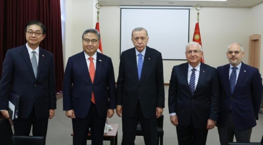 Erdoğan, Güney Kore Dışişleri Bakanı'nı kabul etti