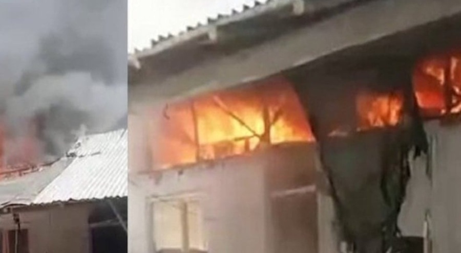 Buzdolabının motoru patladı, yangına neden oldu