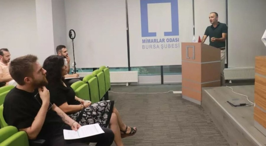 Mimarlar Odası Bursa Şubesi KOSGEB KOBİ Uzmanı  Güven'i ağırladı