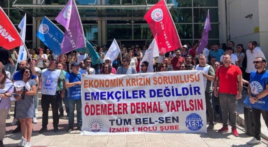 İzmir'de kamu emekçileri de iş bıraktı!