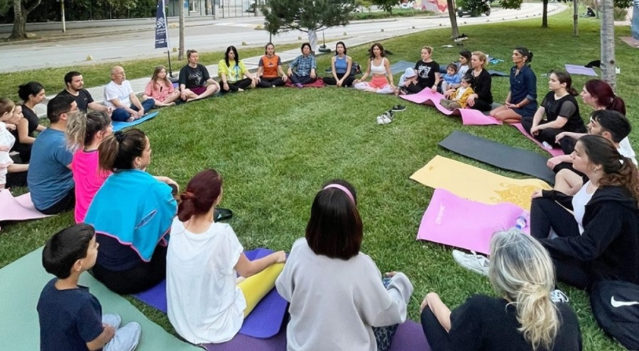 Bursa Nilüfer'de yoga etkinliği