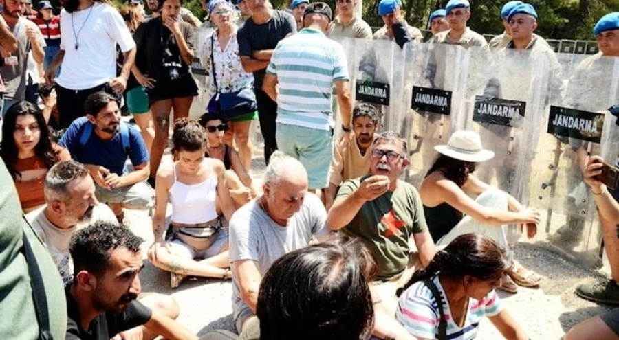 Akbelen'de su gerginliği yaşandı