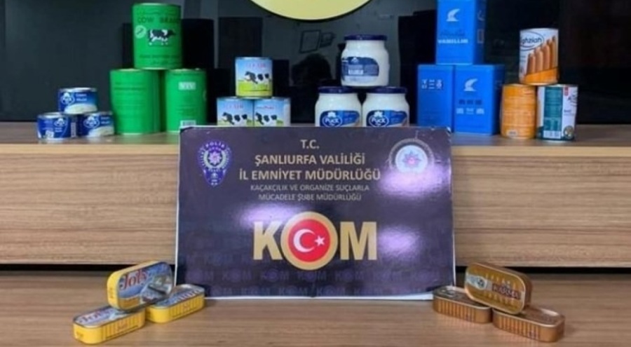 Şanlıurfa'da piyasa değeri 1 milyon lira olan kaçak gıda ele geçirildi