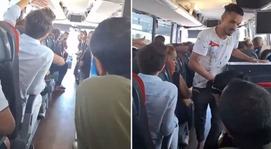 Yolcu otobüsünde skandal anlar! Pet şişeye tuvaletini yaptı