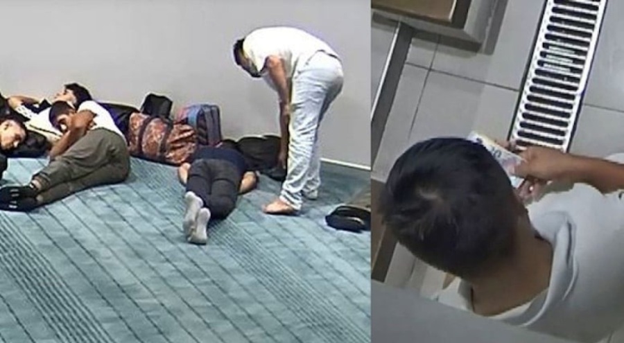 Mescitten cüzdanları çalan şüpheli şadırvanda paraları saydı