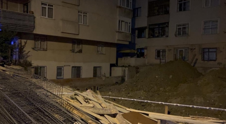 Bahçelievler'de temel atma çalışmaları sırasında bir binada hasar oluştu!