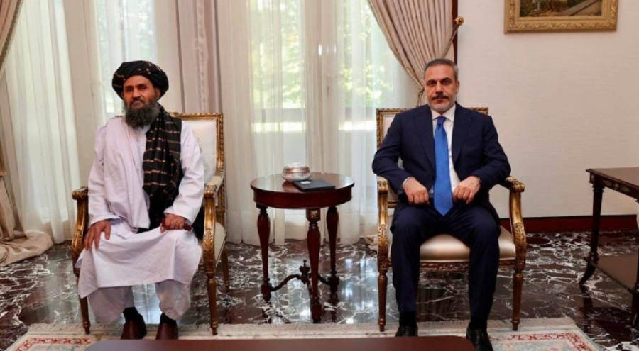 Bakan Fidan ve Taliban hükümetinden Molla Birader, bir araya geldi