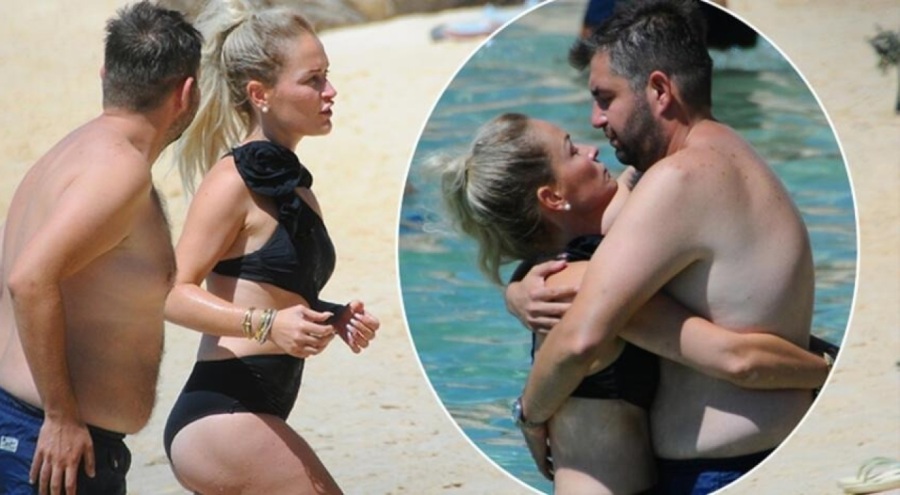 Meriç Keskin ve sevgilisi Kemal Varhan denizde aşka geldi