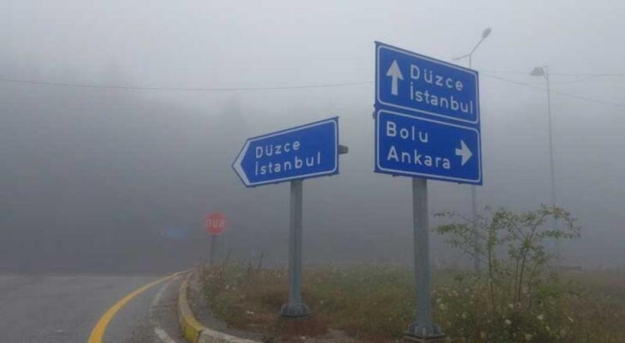 Bolu'da sis etkisini gösterdi