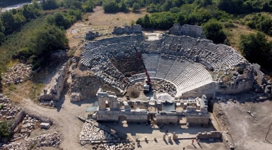 Muğla'da Tlos Antik Kenti'nin tiyatrosu 2025'e hazırlanıyor