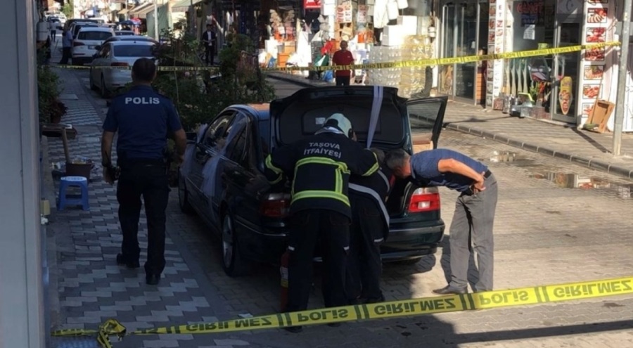 Amasya'da araçtan sızan gaz çevredekileri korkuttu