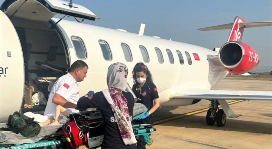 4 yaşındaki hasta uçak ambulansla Bursa'ya getirildi