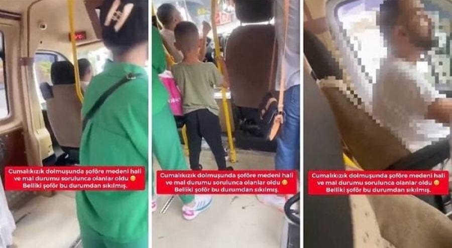 Bursa'da minibüs şoföründen "Evli misin?" sorusuna sert tepki
