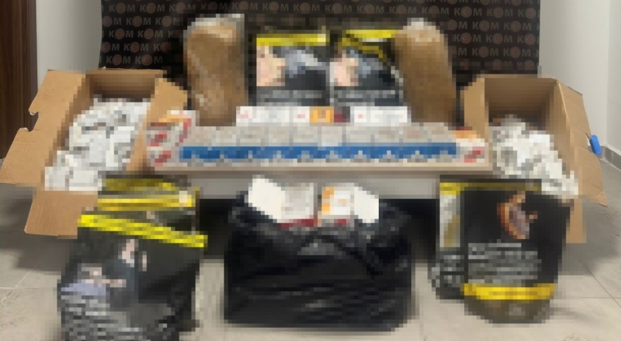 23 bin makaron ve 44 kilo tütün ele geçirildi