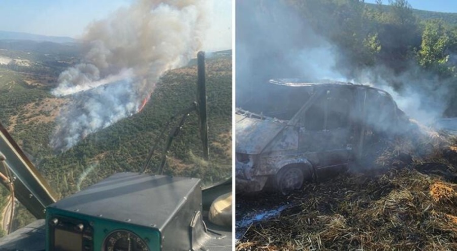 Balıkesir'de orman yangını