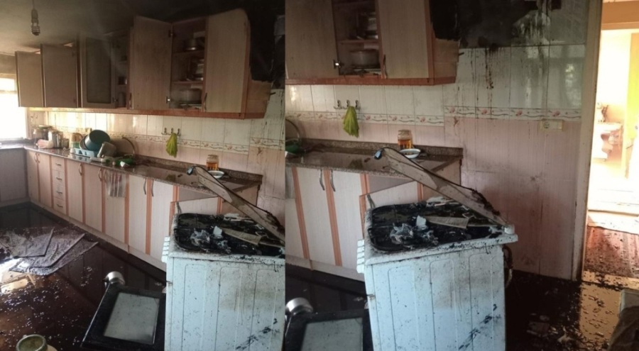 Prize takılı unutulan fırın yangına yol açtı