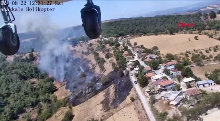 Çanakkale'de orman yangınının başlama anı ortaya çıktı