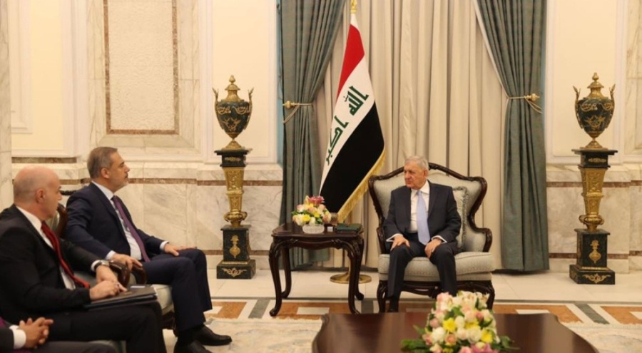 Dışişleri Bakanı Hakan Fidan, Irak Cumhurbaşkanı Reşit ile görüştü
