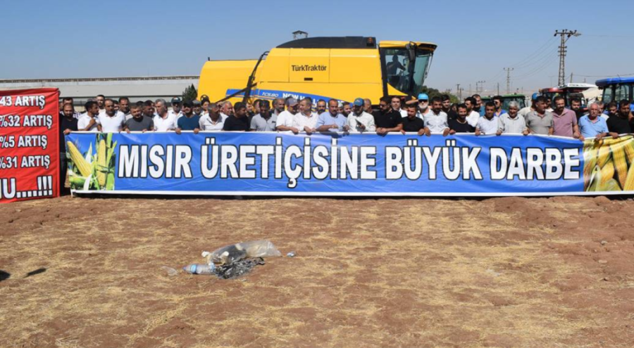 TMO'ya tepki gösteren çiftçilerden traktörlü eylem