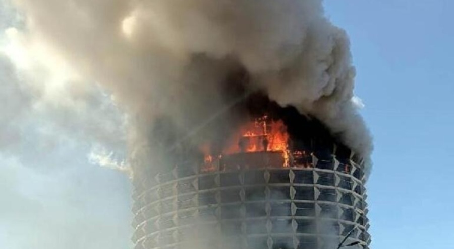 Gaziantep'te atıl haldeki otelde yangın