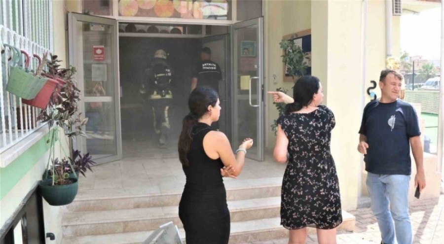 Anaokulunda yangın paniği