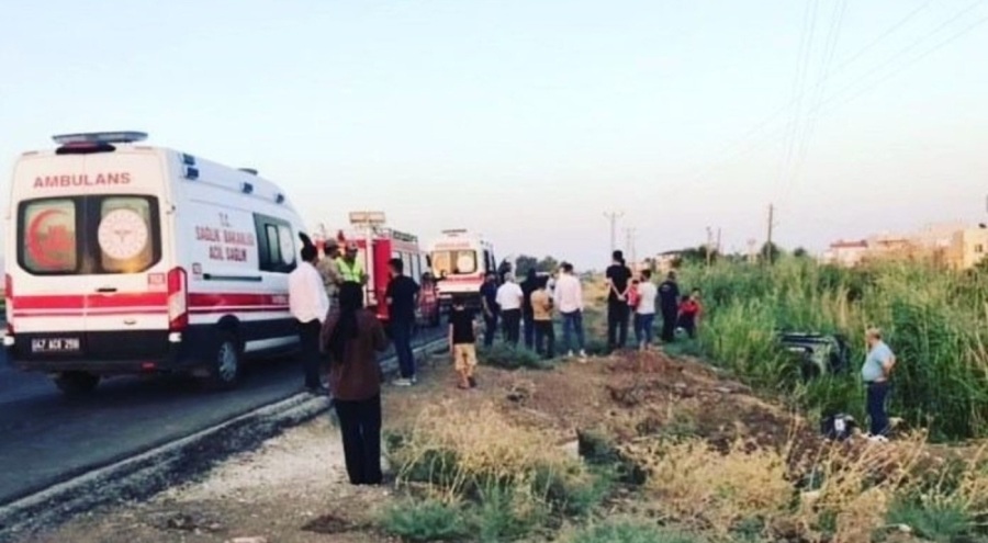 Mardin'de korkunç kaza! Araç takla attı ikisi çocuk 5 kişi yaralandı