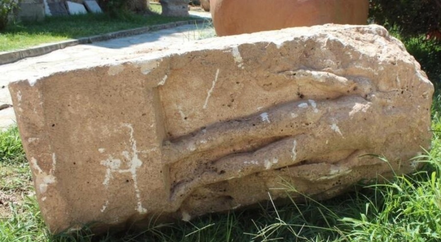 Güneş Tanrısı Helios'a ait kabartma heykel bulundu, koruma altına alındı