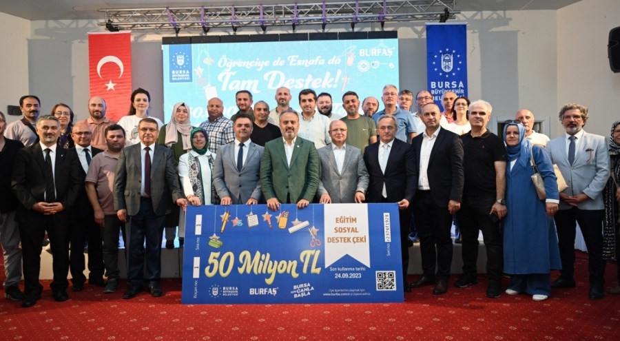 Bursa'da öğrencilere eğitim destek çeki