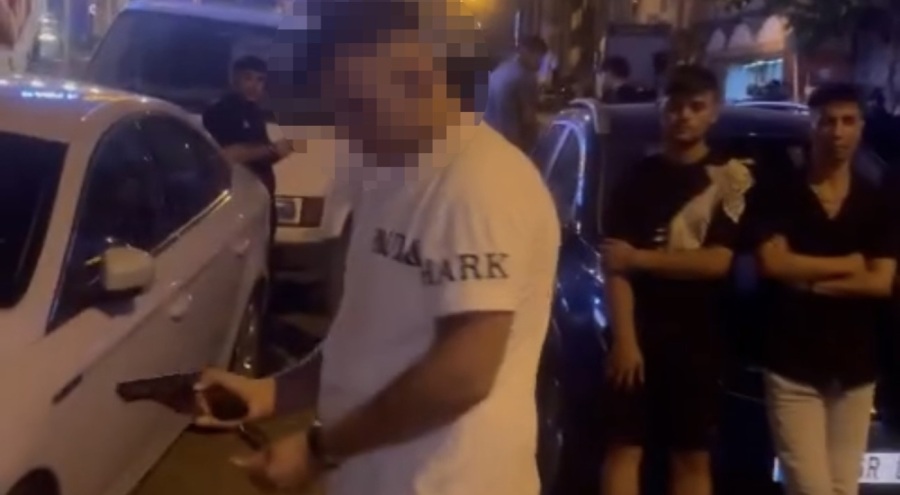 Asker eğlencesinde yol kapattılar, havaya ateş açtılar